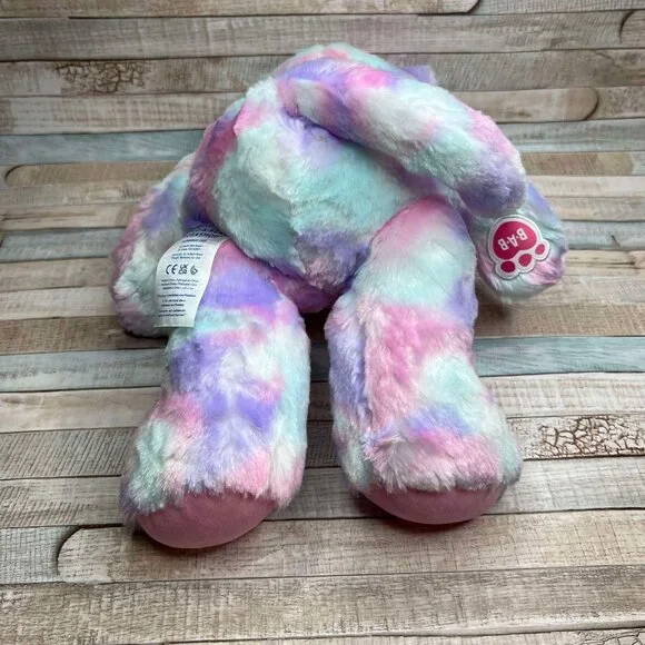 Build A Bear Tie Dye Pastel Purple Pink Blue  Cat 16" Stuffed Animal Plush - Picture 2 of 5